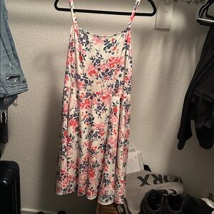 GAP Floral Maxi Dress - White, Pink, Blue